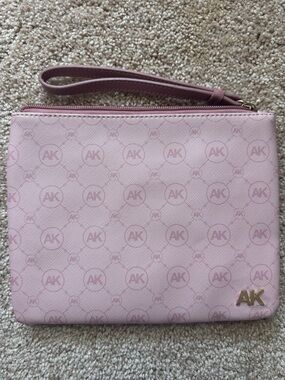 Anne Klein Pink Signature Wristlet Clutch